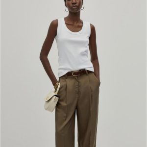 Top Decenio de algodão sem mangas