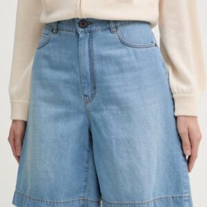 Bermuda jeans de algodão e linho Max Mara