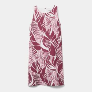 Vestido com Estampado de Folhas Decenio