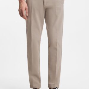 CALÇAS BOSS DE AJUSTE SLIM EM TECIDO GABARDINE DE ALGODÃO EL