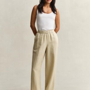 LINEN BLEND PULL ON PANTS  4150381