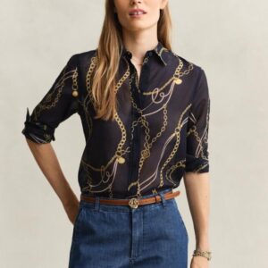 Camisa com Padrão de Correntes Gant