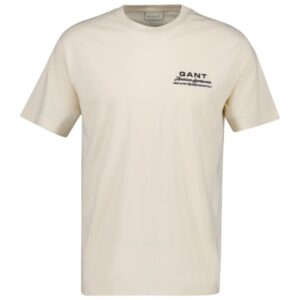 T-SHIRT GANT DE MANGA CURTA COM ESTAMPA PEQUENA