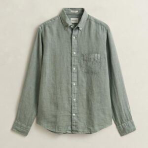 CAMISA GANT DE LINHO TINGIDO REG GMNT