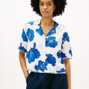 Camisa Linho Flores Tommy