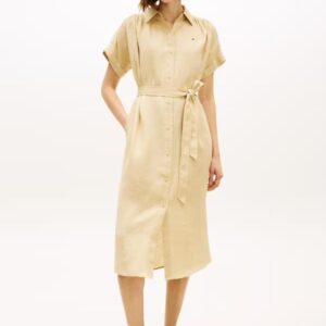 Vestido manga curta Tommy Linho