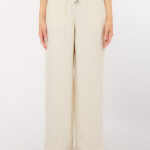 Calças de Perna Larga Risca de Giz Liu Jo