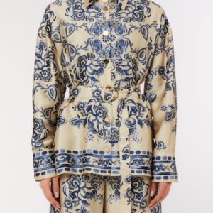 Camisa com Estampado e Cinto LiuJo