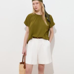 Blusa fluida manga curta Decenio