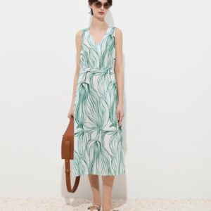 Vestido Midi com Padrão Decenio