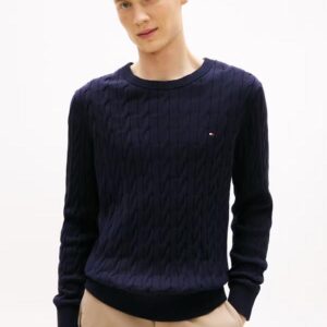 Camisola entrançada Tommy Algodão