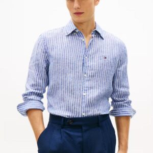 Camisa Tommy de linho puro Bengal Regular