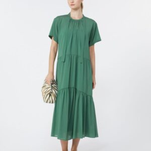 Vestido técnico em lona de algodão Max Mara