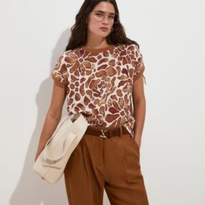 T-shirt com Estampado Floral Decenio