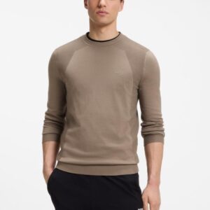 Camisola BOSS em mistura de algodão com estrutura de mapeame