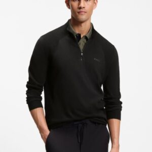 Camisola BOSS com fecho numa mistura de algodão