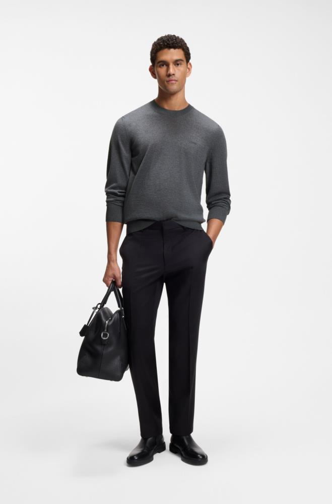 Camisola BOSS em lã virgem com logótipo bordado - Image 8