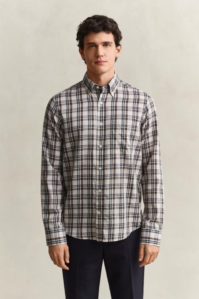 Camisa GANT de sarja com padrão de xadrez - Image 3