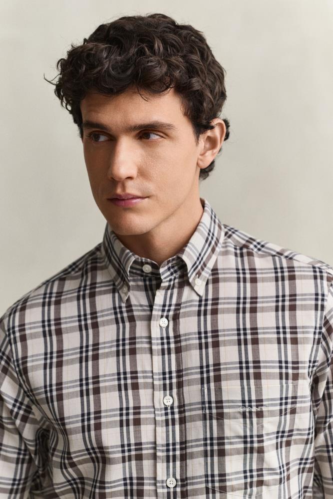 Camisa GANT de sarja com padrão de xadrez - Image 5