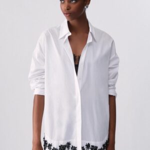 Camisa de popeline com bordado Liu Jo
