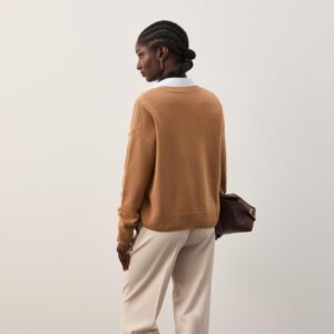 Camisola de Malha em Lã com Decote em V Decenio - Thumbnail Image 9